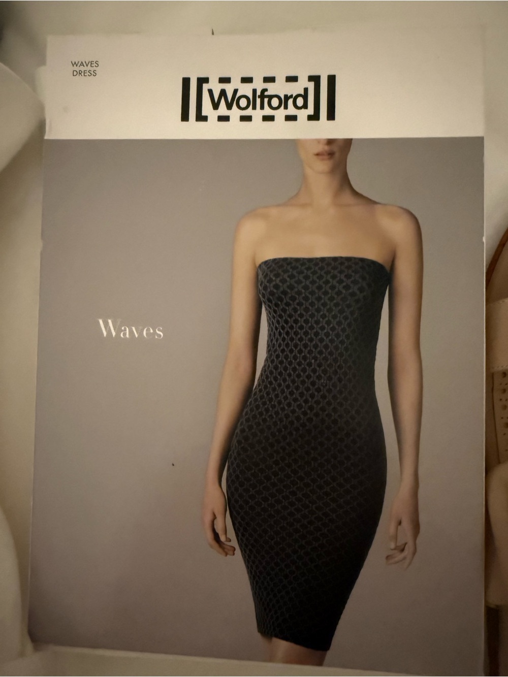 Wolford Black Strapless Textured Bodycon Dress